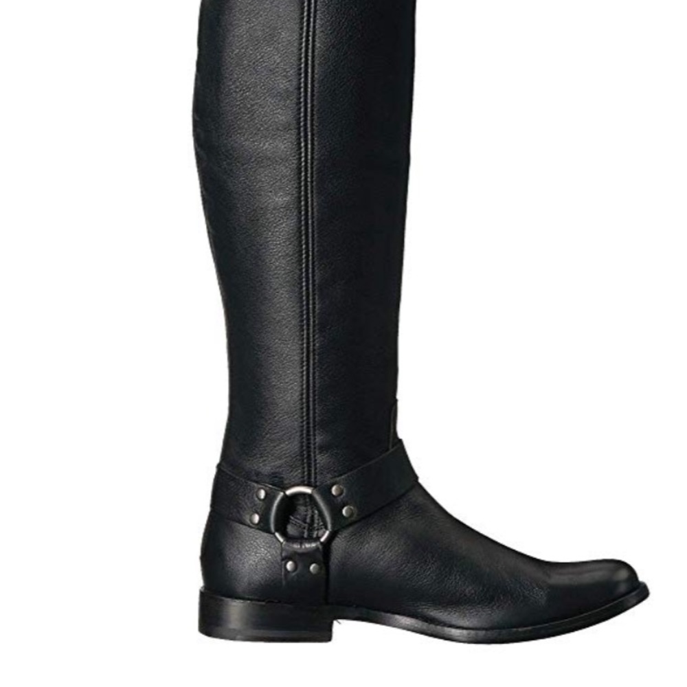 Frye Phillip Harness Tall Black Boots